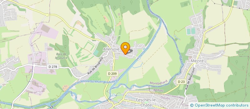 localisation de l'entreprise MONSIEUR MAURICE BETTEVY  ALLENJOIE