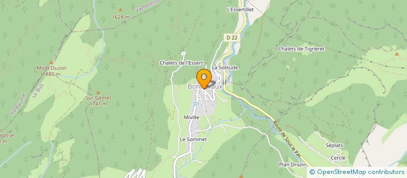 localisation de l'entreprise MONSIEUR MAURICE BLANC à BONNEVAUX
