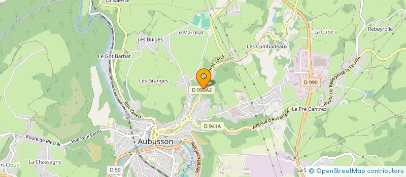 localisation de l'entreprise MONSIEUR MAURICE BLANZAT à AUBUSSON
