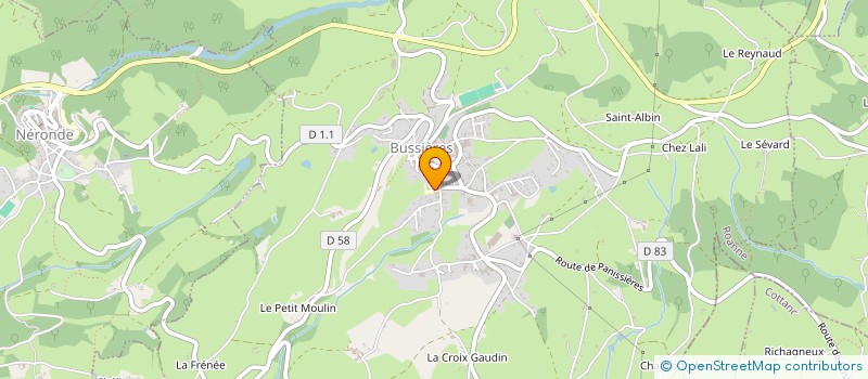 localisation de l'entreprise MONSIEUR MAURICE BONNEFOND à BUSSIERES