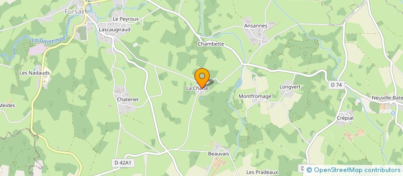 localisation de l'entreprise MONSIEUR MAURICE BOUTEILLE  FURSAC