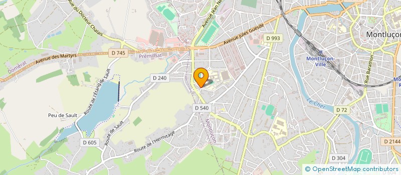 localisation de l'entreprise MONSIEUR MAURICE BRETAUDIERE à MONTLUCON
