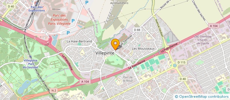 localisation de l'entreprise MONSIEUR MAURICE BRIANT à VILLEPINTE