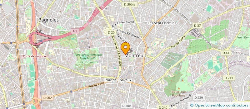 localisation de l'entreprise MONSIEUR MAURICE CAILLET à MONTREUIL