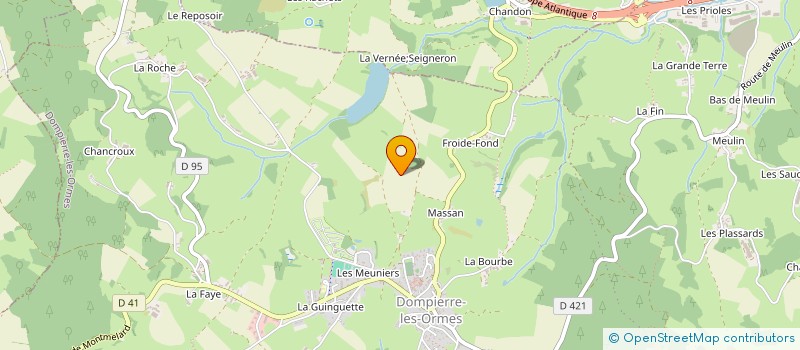 localisation de l'entreprise MONSIEUR MAURICE CANAUX  DOMPIERRE-LES-ORMES