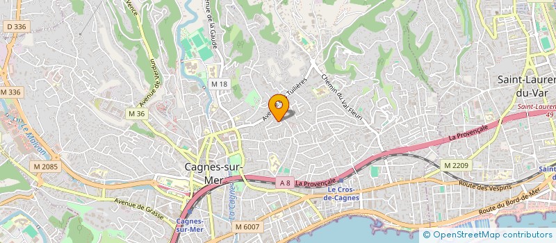 localisation de l'entreprise MONSIEUR MAURICE CHAILLAN à CAGNES-SUR-MER