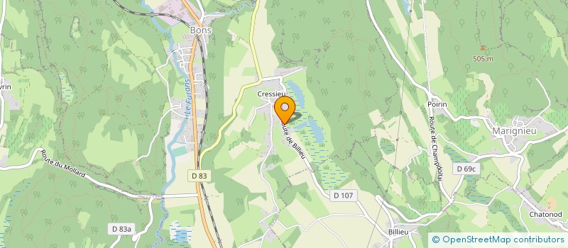 localisation de l'entreprise MONSIEUR MAURICE CHARVIN  MAGNIEU