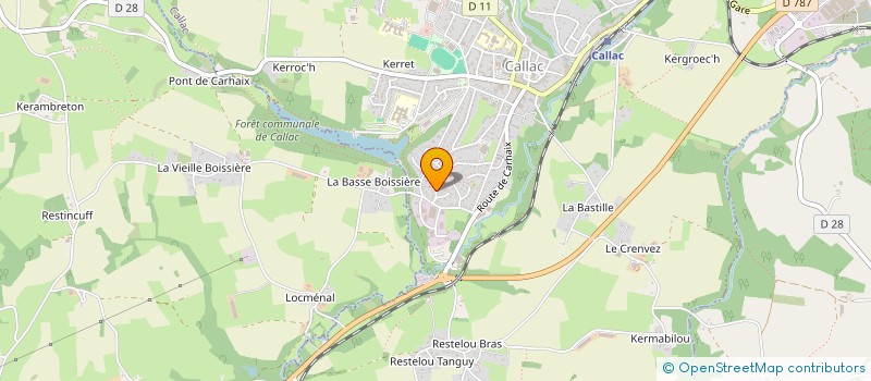 localisation de l'entreprise MONSIEUR MAURICE COLAS à CALLAC