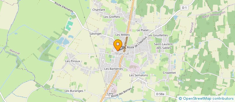 localisation de l'entreprise MONSIEUR MAURICE CORDIER  MANZIAT