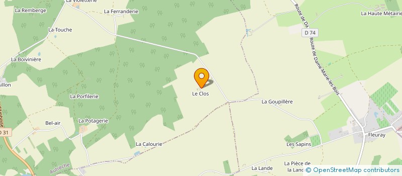 localisation de l'entreprise MONSIEUR MAURICE COSNIER  AUZOUER-EN-TOURAINE