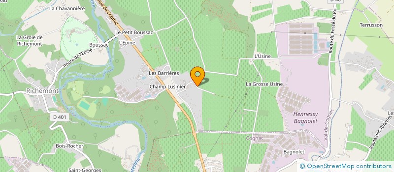 localisation de l'entreprise MONSIEUR MAURICE COTE  VAL-DE-COGNAC