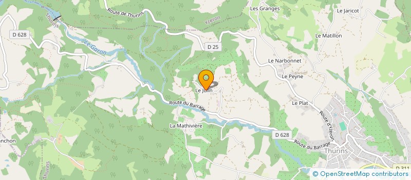 localisation de l'entreprise MONSIEUR MAURICE COURBIERE à THURINS