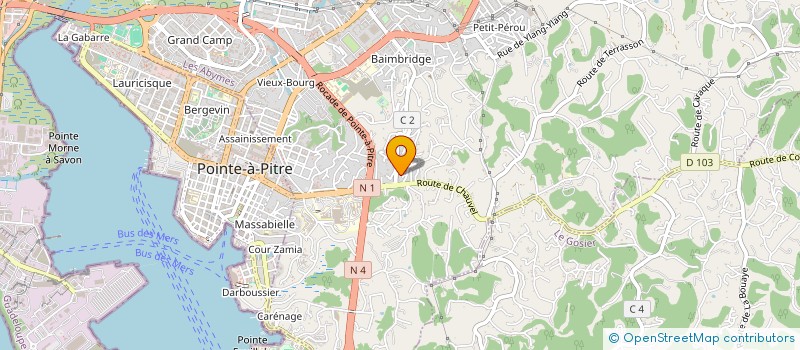 localisation de l'entreprise MONSIEUR MAURICE DANICAN à LES ABYMES