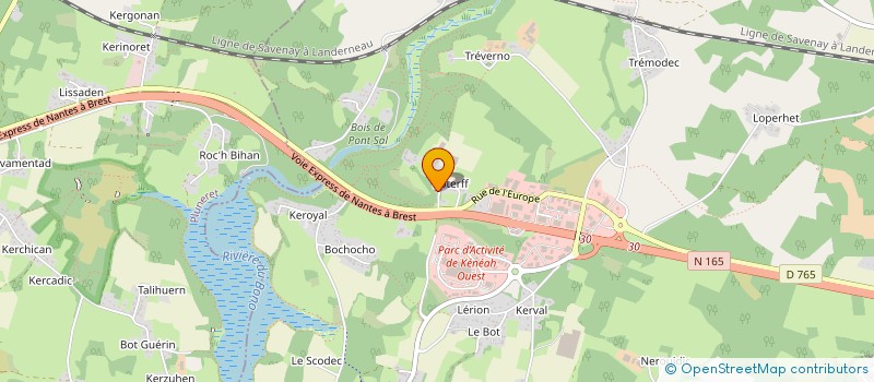 localisation de l'entreprise MONSIEUR MAURICE DANIEL  PLOUGOUMELEN