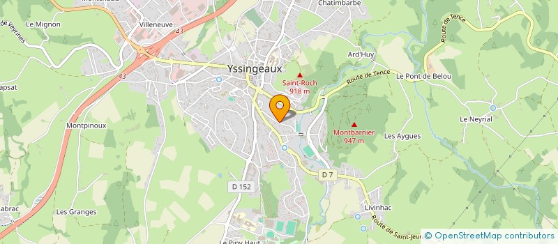 localisation de l'entreprise MONSIEUR MAURICE DELORME  YSSINGEAUX