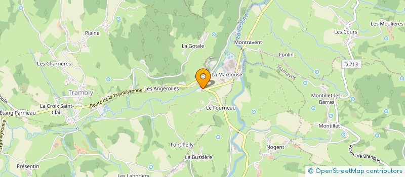 localisation de l'entreprise MONSIEUR MAURICE DESCOMBES  GERMOLLES-SUR-GROSNE