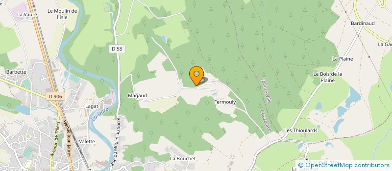 localisation de l'entreprise MONSIEUR MAURICE DOUPEUX  VOLLORE-VILLE