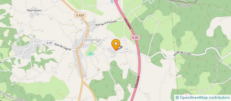 localisation de l'entreprise MONSIEUR MAURICE DUMON à CRESSENSAC-SARRAZAC