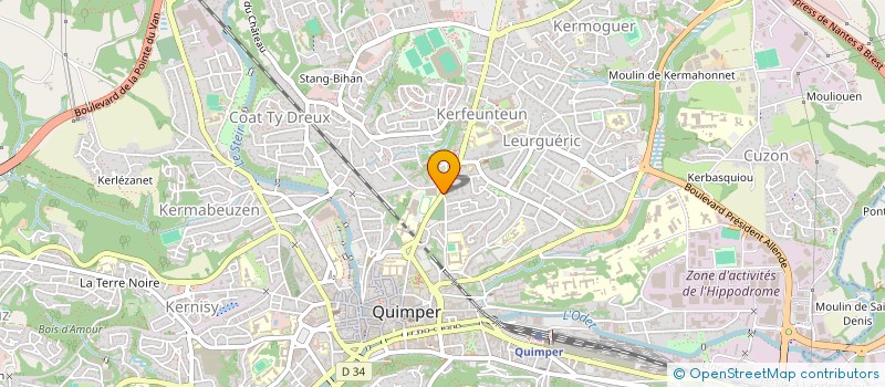 localisation de l'entreprise MONSIEUR MAURICE EUZEN à QUIMPER