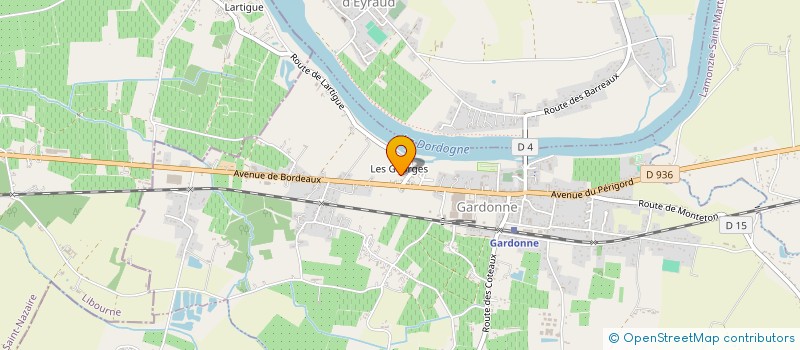 localisation de l'entreprise MONSIEUR MAURICE FEYTOUT  GARDONNE