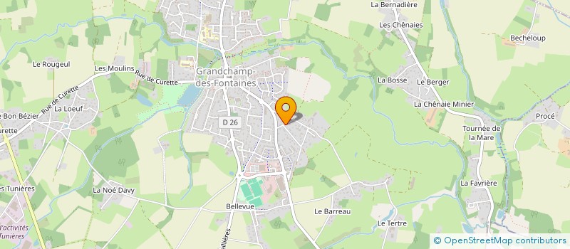 localisation de l'entreprise MONSIEUR MAURICE GERBAUD  GRANDCHAMP-DES-FONTAINES