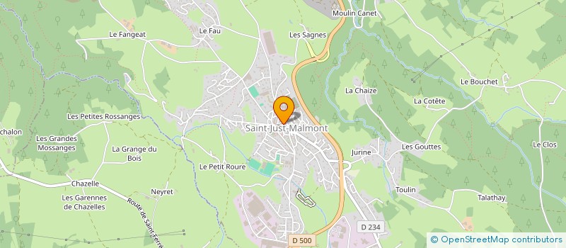 localisation de l'entreprise MONSIEUR MAURICE GERPHAGNON à SAINT-JUST-MALMONT