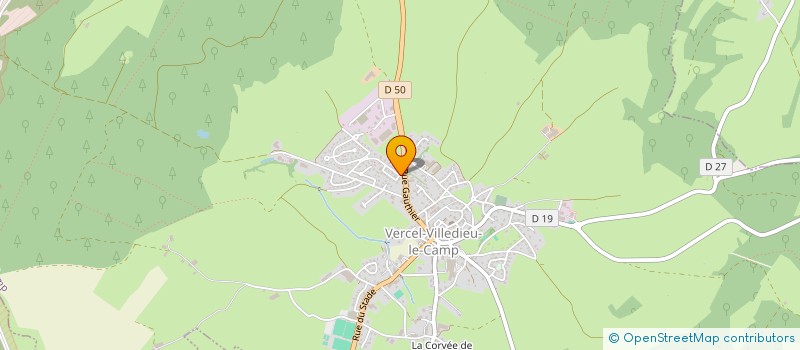 localisation de l'entreprise MONSIEUR MAURICE GIRARDET  VERCEL-VILLEDIEU-LE-CAMP