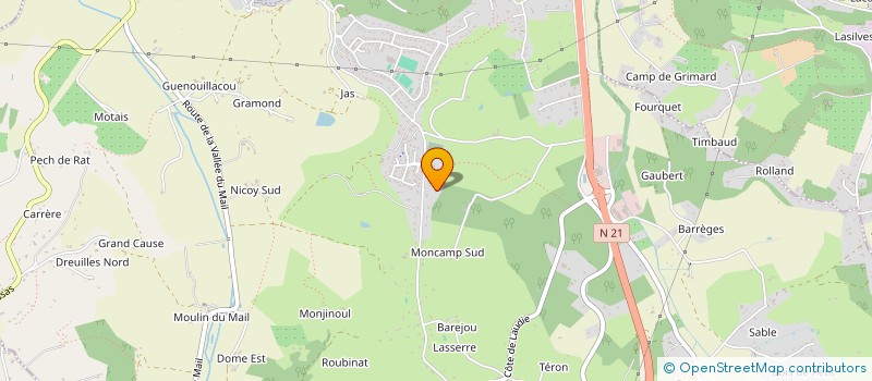 localisation de l'entreprise MONSIEUR MAURICE GRANDCAMP  PUJOLS