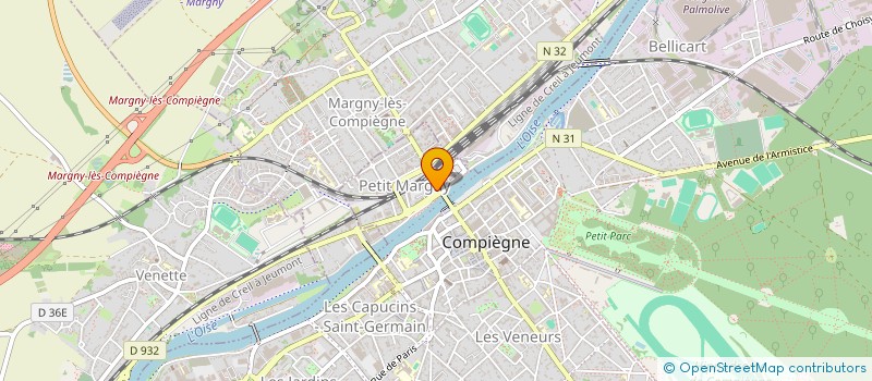 localisation de l'entreprise MONSIEUR MAURICE GREVIN  COMPIEGNE