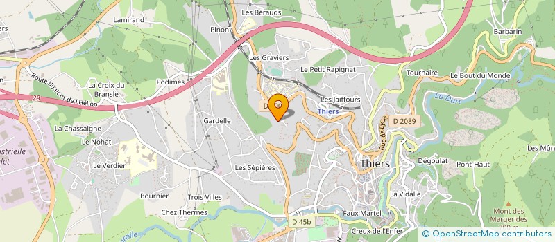 localisation de l'entreprise MONSIEUR MAURICE GUERY à THIERS