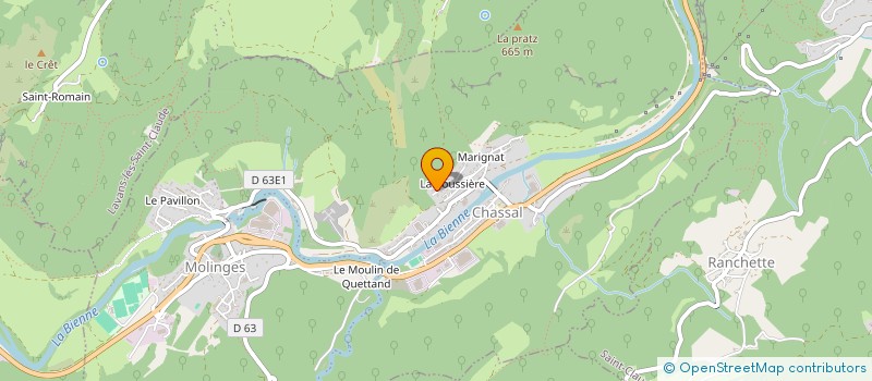 localisation de l'entreprise MONSIEUR MAURICE GUILLOUET  CHASSAL-MOLINGES