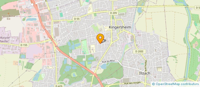 localisation de l'entreprise MONSIEUR MAURICE HASSAIN  KINGERSHEIM