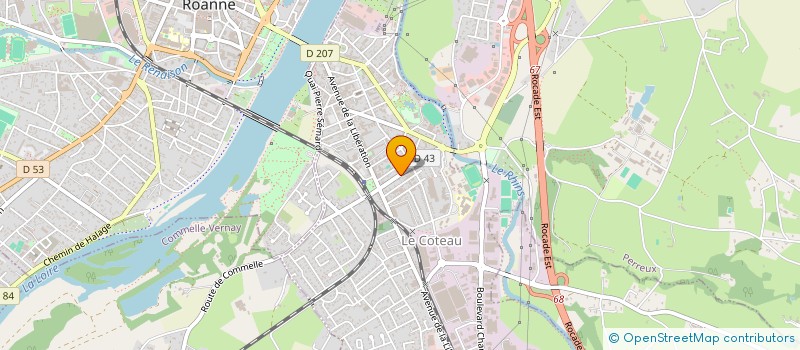 localisation de l'entreprise MONSIEUR MAURICE HEURTIER  LE COTEAU