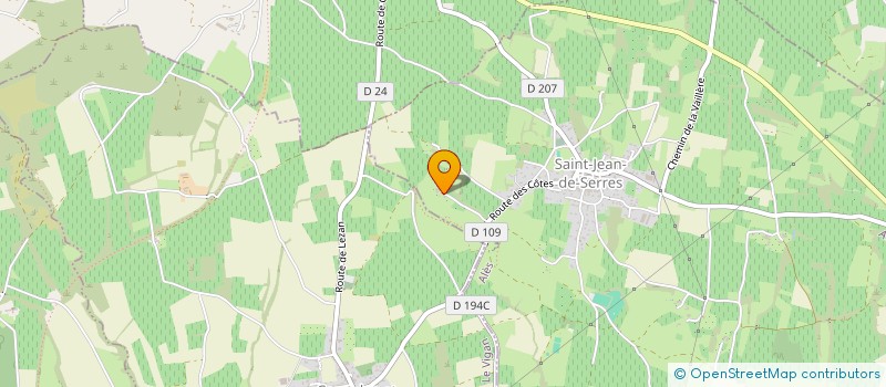 localisation de l'entreprise MONSIEUR MAURICE JEANJEAN  SAINT-JEAN-DE-SERRES