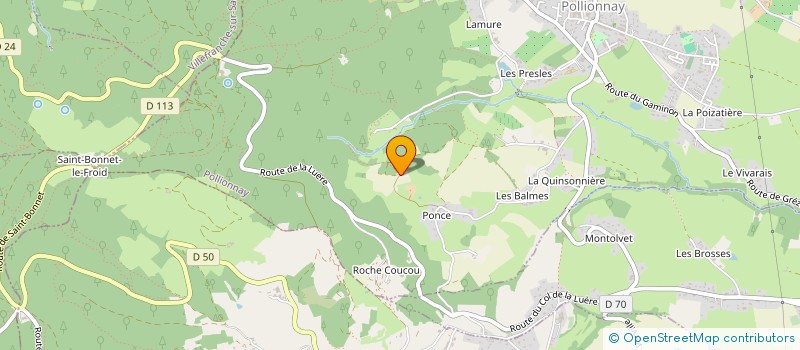 localisation de l'entreprise MONSIEUR MAURICE LARDELLIER  POLLIONNAY