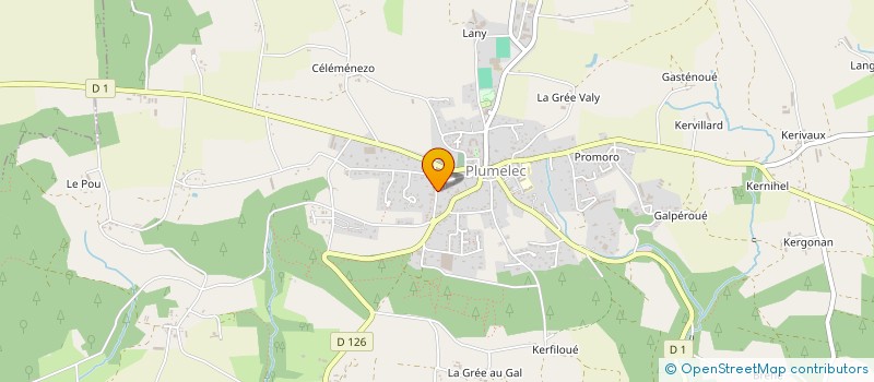 localisation de l'entreprise MONSIEUR MAURICE LE GRUMELEC  PLUMELEC