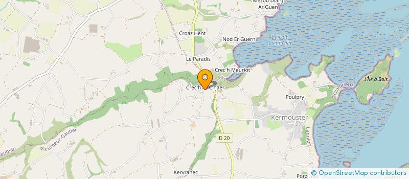 localisation de l'entreprise MONSIEUR MAURICE LE MEUR  PLEUMEUR-GAUTIER