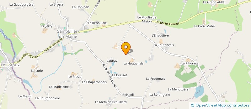 localisation de l'entreprise MONSIEUR MAURICE LERAY à ST ELLIER DU MAINE
