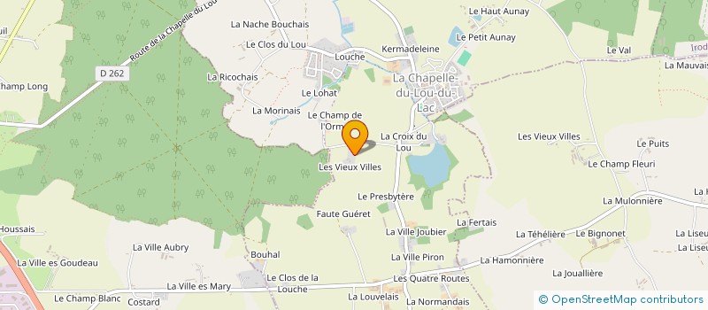 localisation de l'entreprise MONSIEUR MAURICE LOISON  LA CHAPELLE DU LOU DU LAC