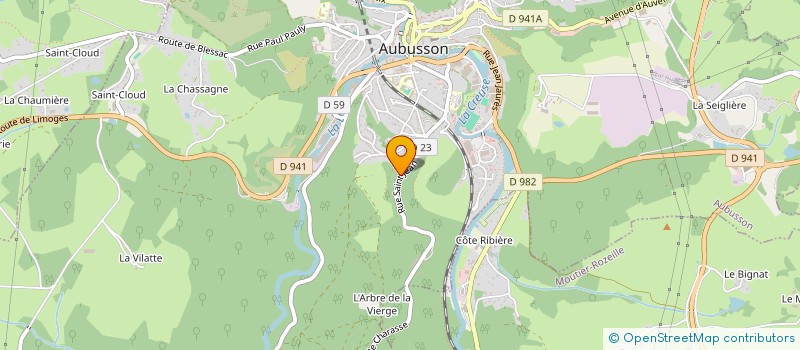 localisation de l'entreprise MONSIEUR MAURICE MARCEAU à AUBUSSON