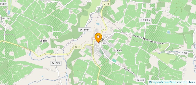 localisation de l'entreprise MONSIEUR MAURICE MARIN  GENSAC