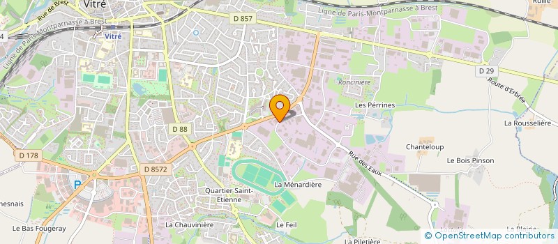 localisation de l'entreprise MONSIEUR MAURICE MARTINIAULT  VITRE