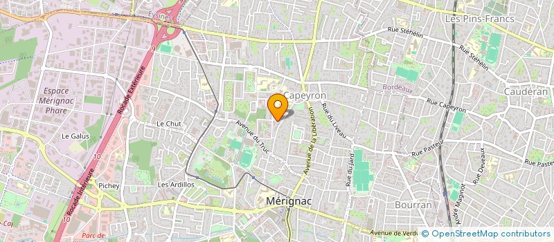 localisation de l'entreprise MONSIEUR MAURICE MASSOLIN  MERIGNAC