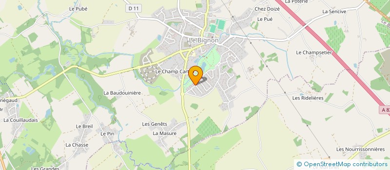 localisation de l'entreprise MONSIEUR MAURICE MENET  BIGNON (LE)