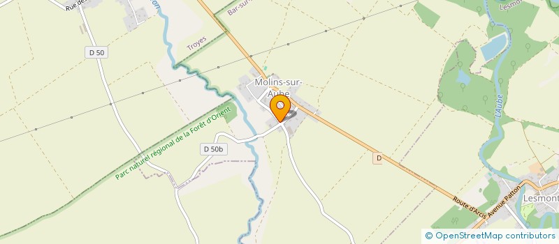 localisation de l'entreprise MONSIEUR MAURICE MEURVILLE  MOLINS-SUR-AUBE