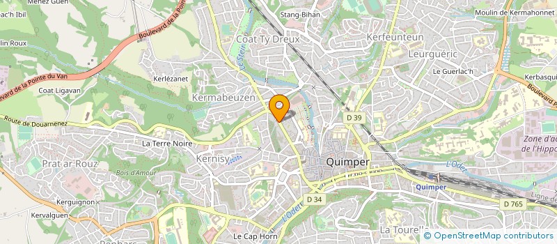 localisation de l'entreprise MONSIEUR MAURICE MIDELTON à QUIMPER