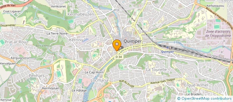 localisation de l'entreprise MONSIEUR MAURICE MONFORT à QUIMPER