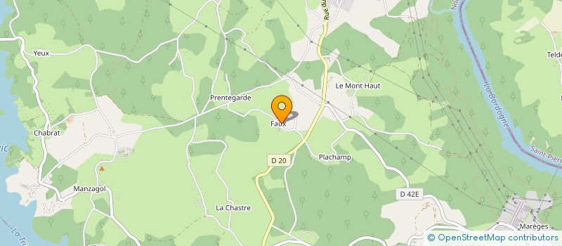 localisation de l'entreprise MONSIEUR MAURICE MONTLOUIS  LIGINIAC