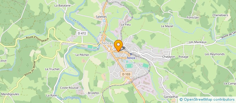 localisation de l'entreprise MONSIEUR MAURICE MOURIER  TENCE