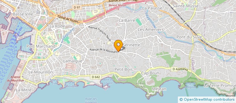 localisation de l'entreprise MONSIEUR MAURICE PALACCI  TOULON